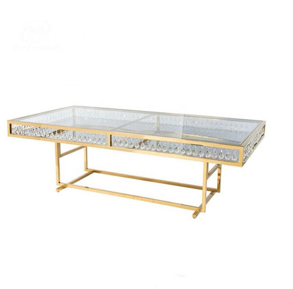 Stainless steel crystal Table